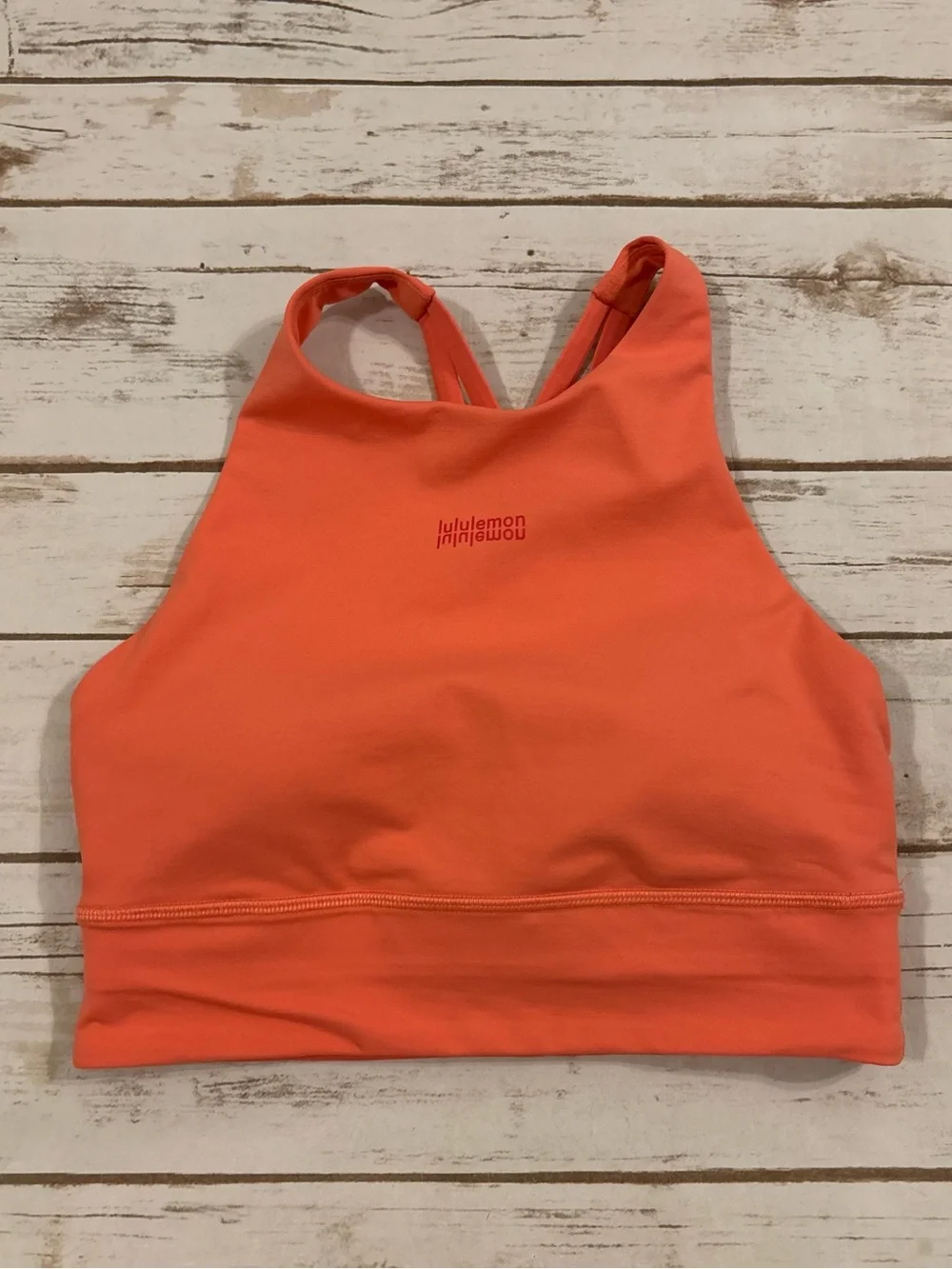 Lululemon Energy High-Neck Longline Bra *Medium Support B–D Cups Raspberry Cream